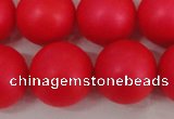 CSB1309 15.5 inches 12mm matte round shell pearl beads wholesale