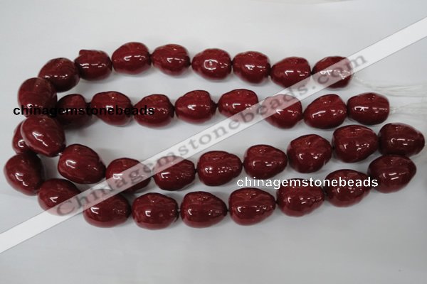 CSB131 15.5 inches 18*22mm nuggets shell pearl beads wholesale