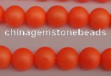 CSB1310 15.5 inches 4mm matte round shell pearl beads wholesale