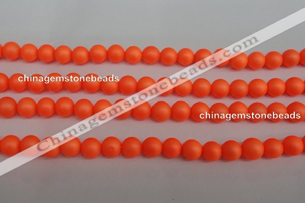 CSB1311 15.5 inches 6mm matte round shell pearl beads wholesale