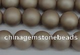 CSB1321 15.5 inches 6mm matte round shell pearl beads wholesale