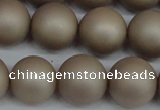CSB1323 15.5 inches 10mm matte round shell pearl beads wholesale