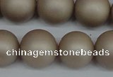CSB1324 15.5 inches 12mm matte round shell pearl beads wholesale