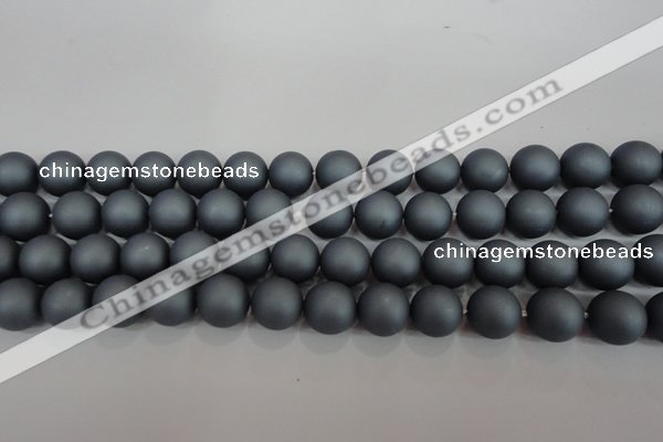 CSB1327 15.5 inches 8mm matte round shell pearl beads wholesale