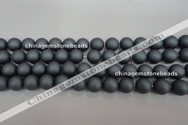 CSB1328 15.5 inches 10mm matte round shell pearl beads wholesale
