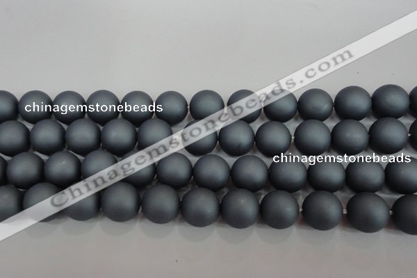 CSB1329 15.5 inches 12mm matte round shell pearl beads wholesale