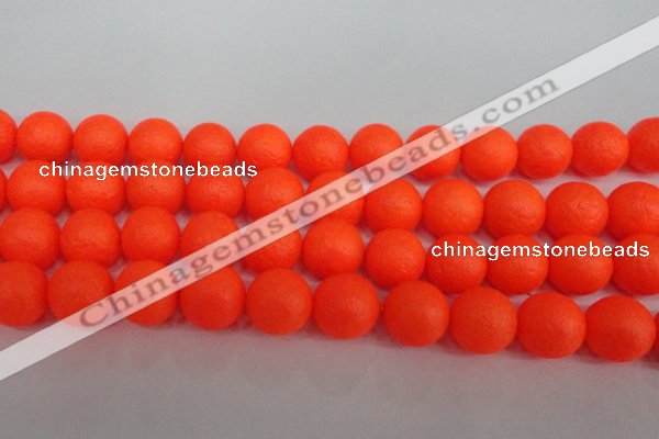 CSB1343 15.5 inches 10mm matte round shell pearl beads wholesale