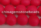 CSB1345 15.5 inches 4mm matte round shell pearl beads wholesale