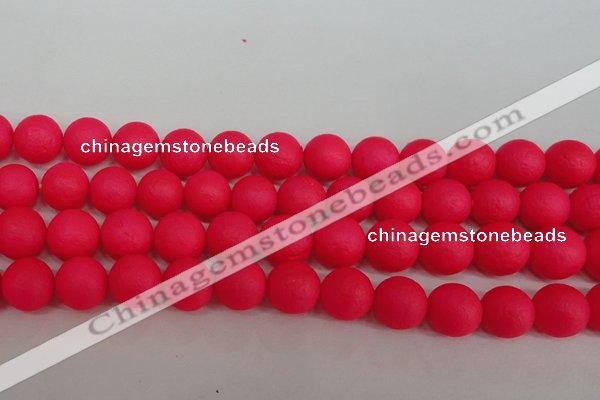 CSB1347 15.5 inches 8mm matte round shell pearl beads wholesale