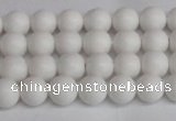 CSB1350 15.5 inches 4mm matte round shell pearl beads wholesale