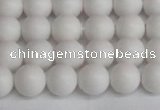 CSB1351 15.5 inches 6mm matte round shell pearl beads wholesale