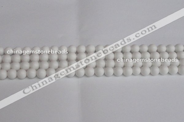 CSB1351 15.5 inches 6mm matte round shell pearl beads wholesale