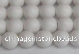 CSB1352 15.5 inches 8mm matte round shell pearl beads wholesale