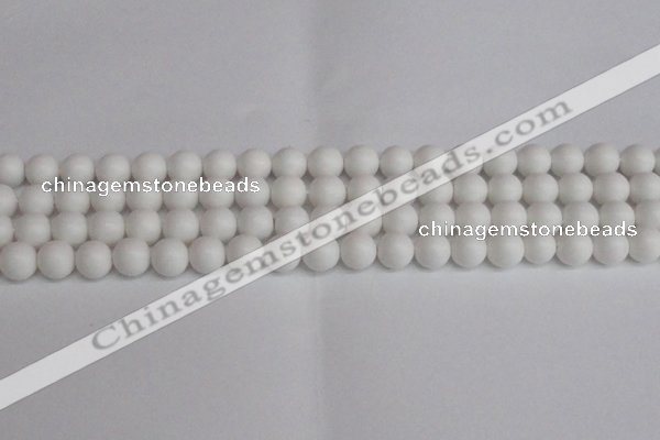 CSB1352 15.5 inches 8mm matte round shell pearl beads wholesale