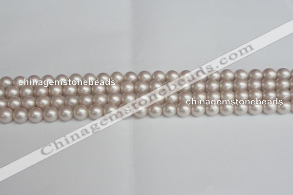 CSB1356 15.5 inches 6mm matte round shell pearl beads wholesale