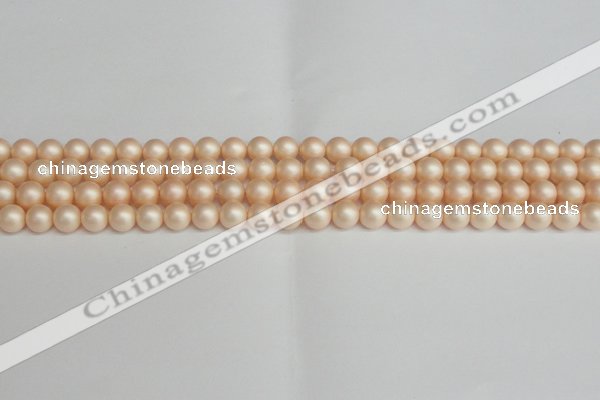 CSB1361 15.5 inches 6mm matte round shell pearl beads wholesale