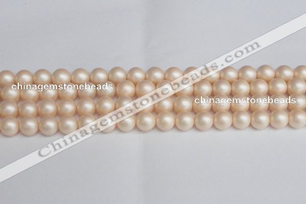 CSB1364 15.5 inches 12mm matte round shell pearl beads wholesale