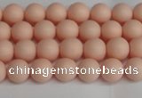 CSB1365 15.5 inches 4mm matte round shell pearl beads wholesale