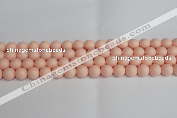 CSB1369 15.5 inches 12mm matte round shell pearl beads wholesale