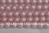 CSB1370 15.5 inches 4mm matte round shell pearl beads wholesale