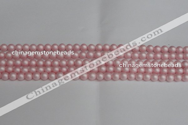 CSB1371 15.5 inches 6mm matte round shell pearl beads wholesale