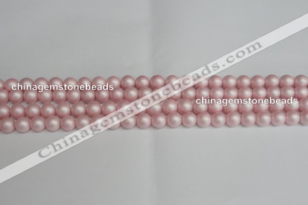 CSB1372 15.5 inches 8mm matte round shell pearl beads wholesale