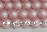 CSB1373 15.5 inches 10mm matte round shell pearl beads wholesale