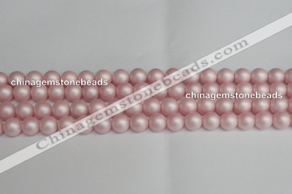 CSB1374 15.5 inches 12mm matte round shell pearl beads wholesale