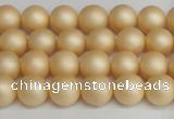 CSB1376 15.5 inches 6mm matte round shell pearl beads wholesale