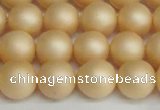 CSB1379 15.5 inches 12mm matte round shell pearl beads wholesale