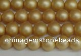 CSB1381 15.5 inches 6mm matte round shell pearl beads wholesale