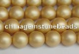 CSB1382 15.5 inches 8mm matte round shell pearl beads wholesale