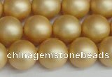 CSB1384 15.5 inches 12mm matte round shell pearl beads wholesale