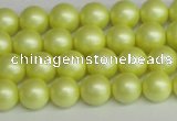 CSB1385 15.5 inches 4mm matte round shell pearl beads wholesale