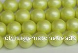 CSB1386 15.5 inches 6mm matte round shell pearl beads wholesale