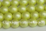 CSB1386 15.5 inches 6mm matte round shell pearl beads wholesale