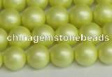CSB1387 15.5 inches 8mm matte round shell pearl beads wholesale