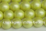 CSB1388 15.5 inches 10mm matte round shell pearl beads wholesale