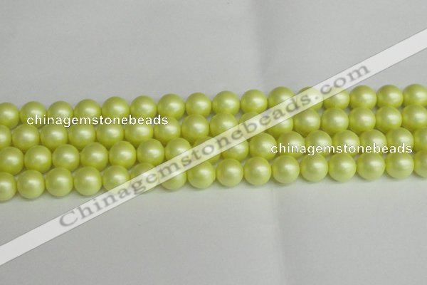 CSB1389 15.5 inches 12mm matte round shell pearl beads wholesale