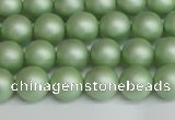 CSB1391 15.5 inches 6mm matte round shell pearl beads wholesale