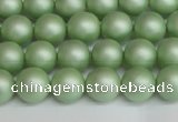 CSB1391 15.5 inches 6mm matte round shell pearl beads wholesale