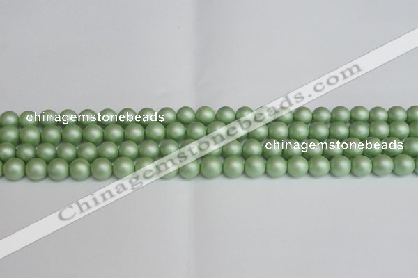 CSB1391 15.5 inches 6mm matte round shell pearl beads wholesale