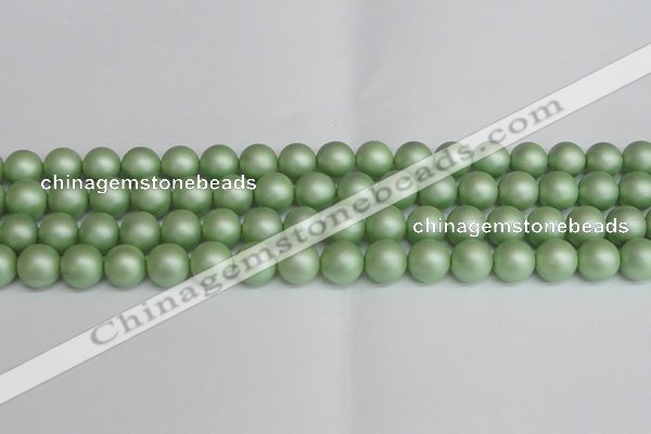 CSB1394 15.5 inches 12mm matte round shell pearl beads wholesale