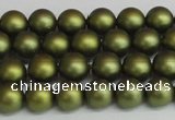 CSB1396 15.5 inches 6mm matte round shell pearl beads wholesale