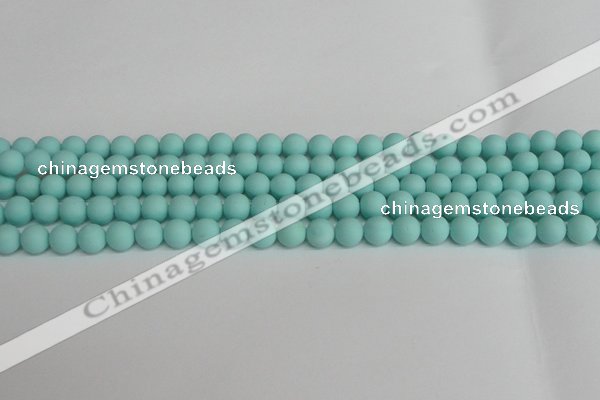 CSB1400 15.5 inches 4mm matte round shell pearl beads wholesale