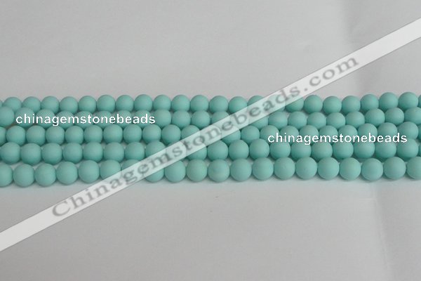 CSB1401 15.5 inches 6mm matte round shell pearl beads wholesale