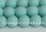 CSB1404 15.5 inches 12mm matte round shell pearl beads wholesale