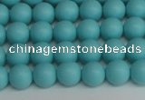 CSB1406 15.5 inches 6mm matte round shell pearl beads wholesale