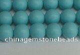 CSB1407 15.5 inches 8mm matte round shell pearl beads wholesale