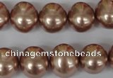 CSB141 15.5 inches 12*15mm – 13*16mm oval shell pearl beads